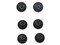 6 15.5mm Vintage Black Plastic Shank Buttons Sewing Notions